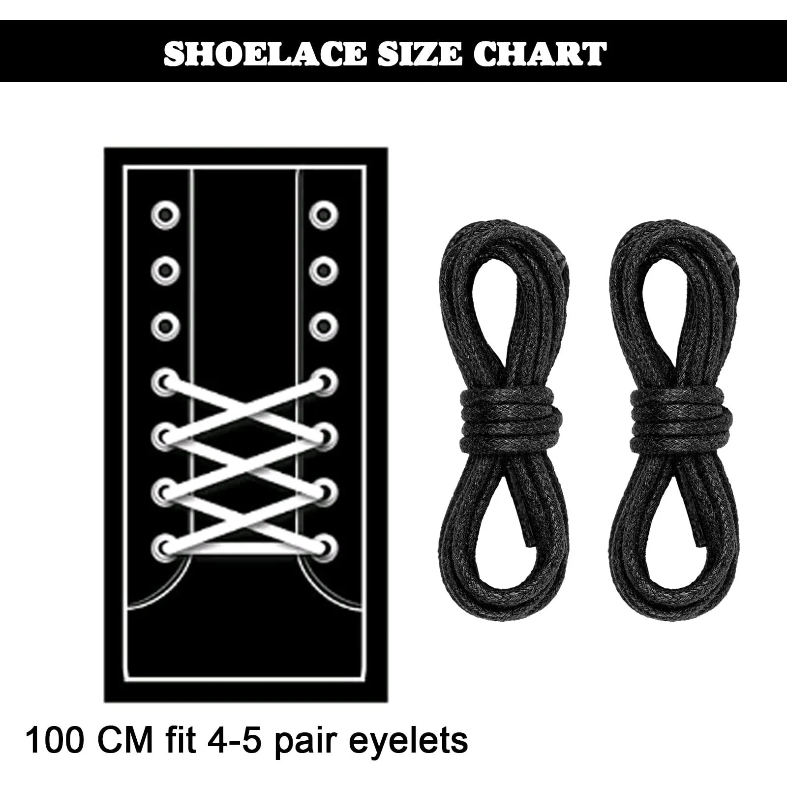 2 Pair Round Wax Shoelaces, 3mm Thin shoelaces Cotton Material Round Shoe Laces for Oxford Shoes Dress Shoes Boots Leather Shoe Laces 100cm Length(Brown and Black), L