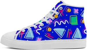 80s Shoes 90s High Top Canvas Sneakers Lace Up Casual Shoes Gifts for Men Women