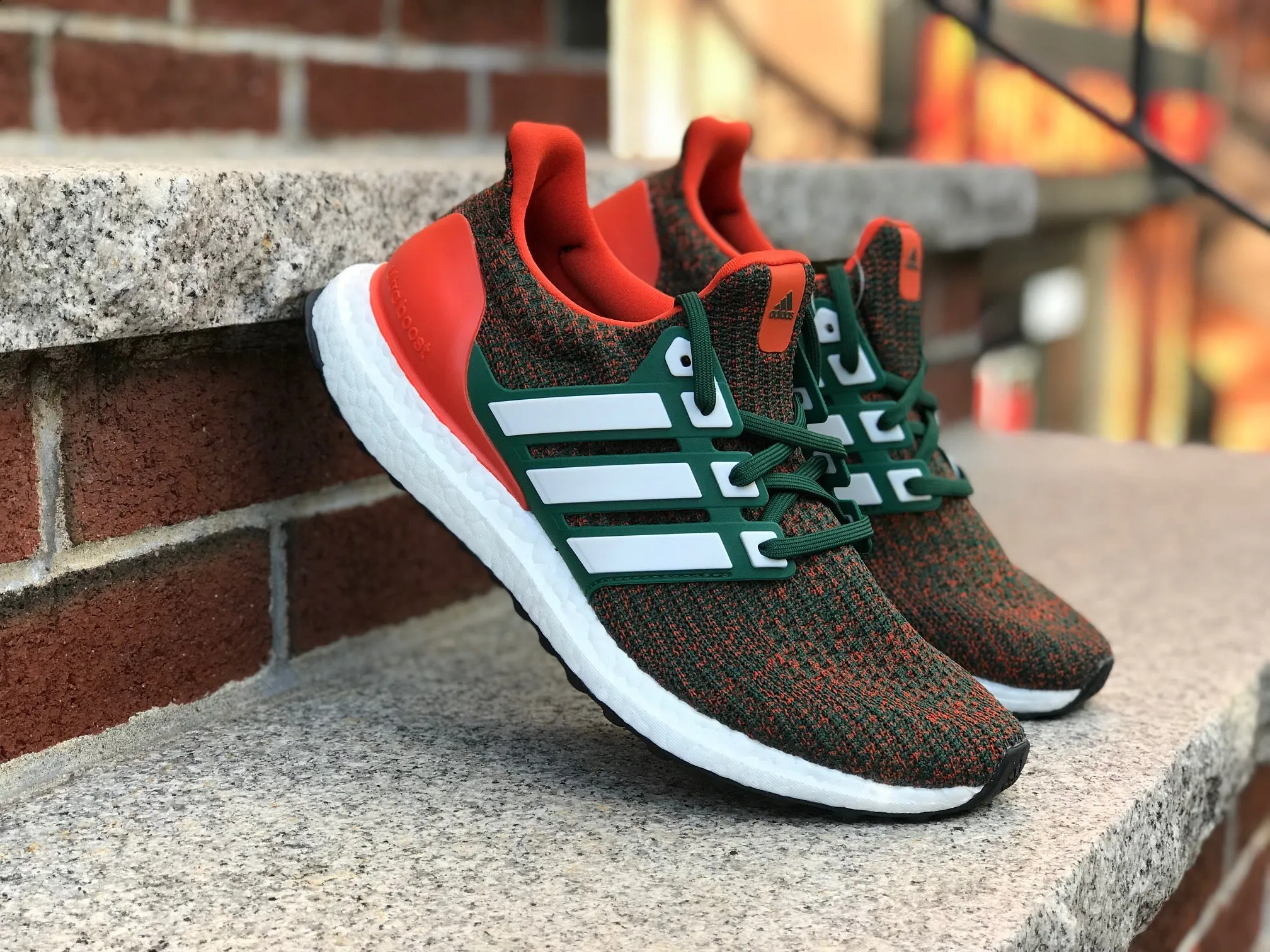 Adidas UltraBOOST Dark Green Core Orange EE3702