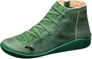 Ankle Boots for Women Wide Ankle Booties for Women Dress Ankle Boots for Women Womens Bootie with Heel Comfy Soft Cover Heel Square Toe Slip On Side Zipper