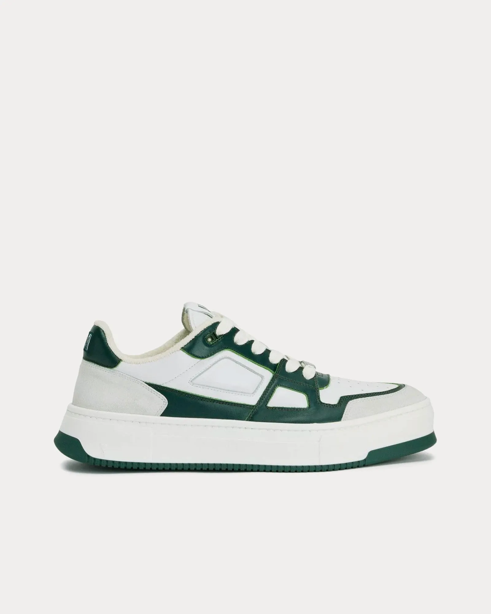 Arcade Leather Bottle Green / White Low Top Sneakers