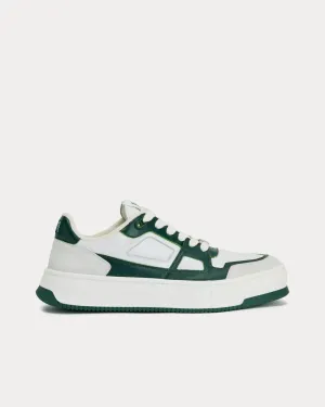 Arcade Leather Bottle Green / White Low Top Sneakers