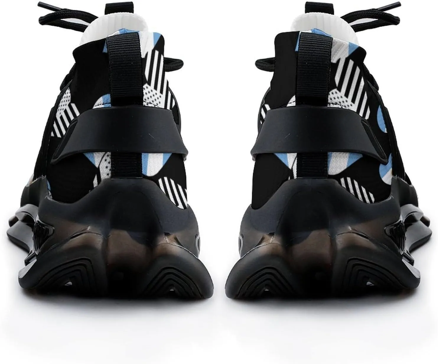 Argentina Flag and USA Flag Walking Shoes for Men Lightweight Tennis Fashion Elastic Sports Shoes Cushion Basketball Shoes