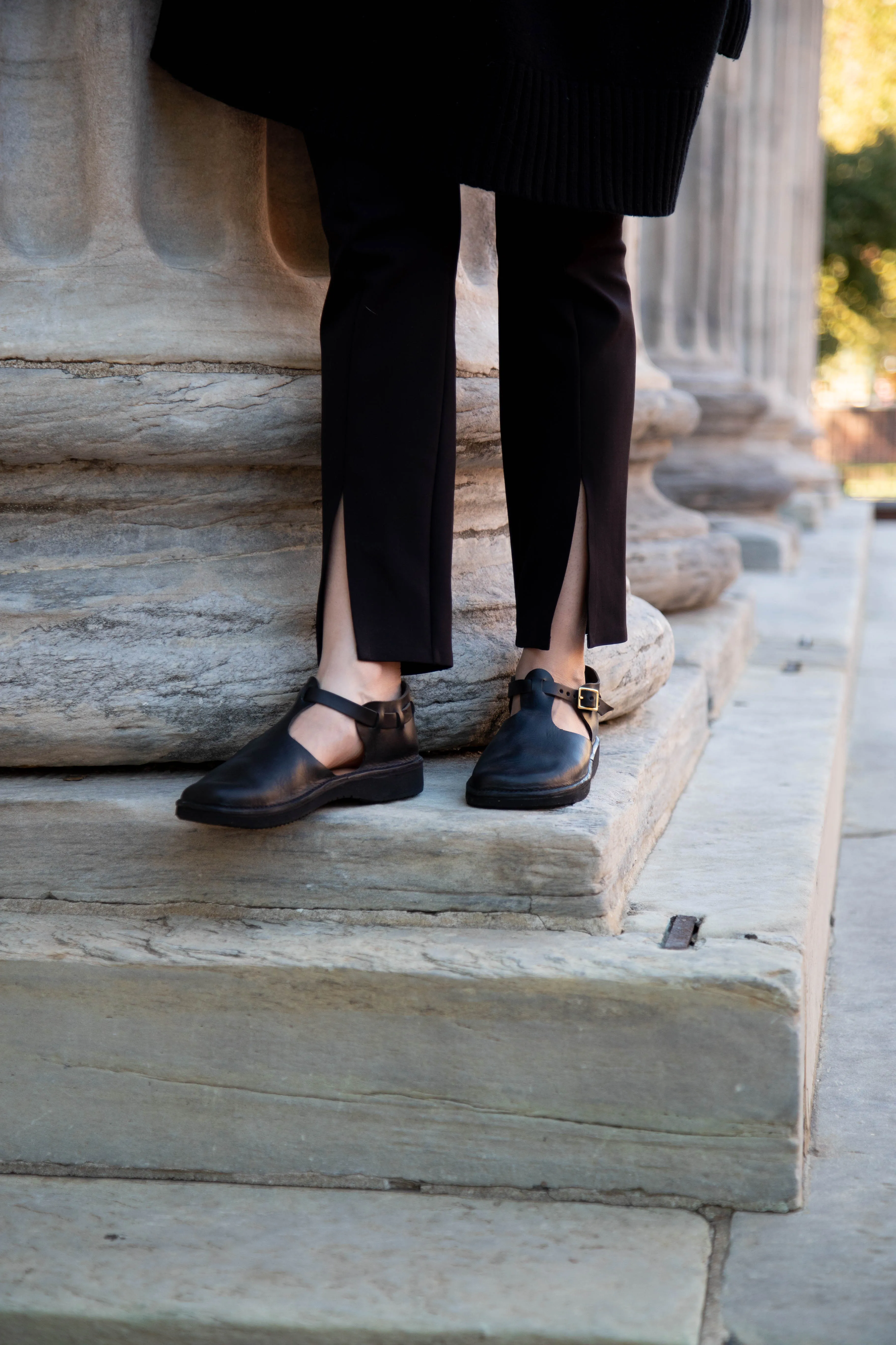 Aurora Shoes T-Strap in Black