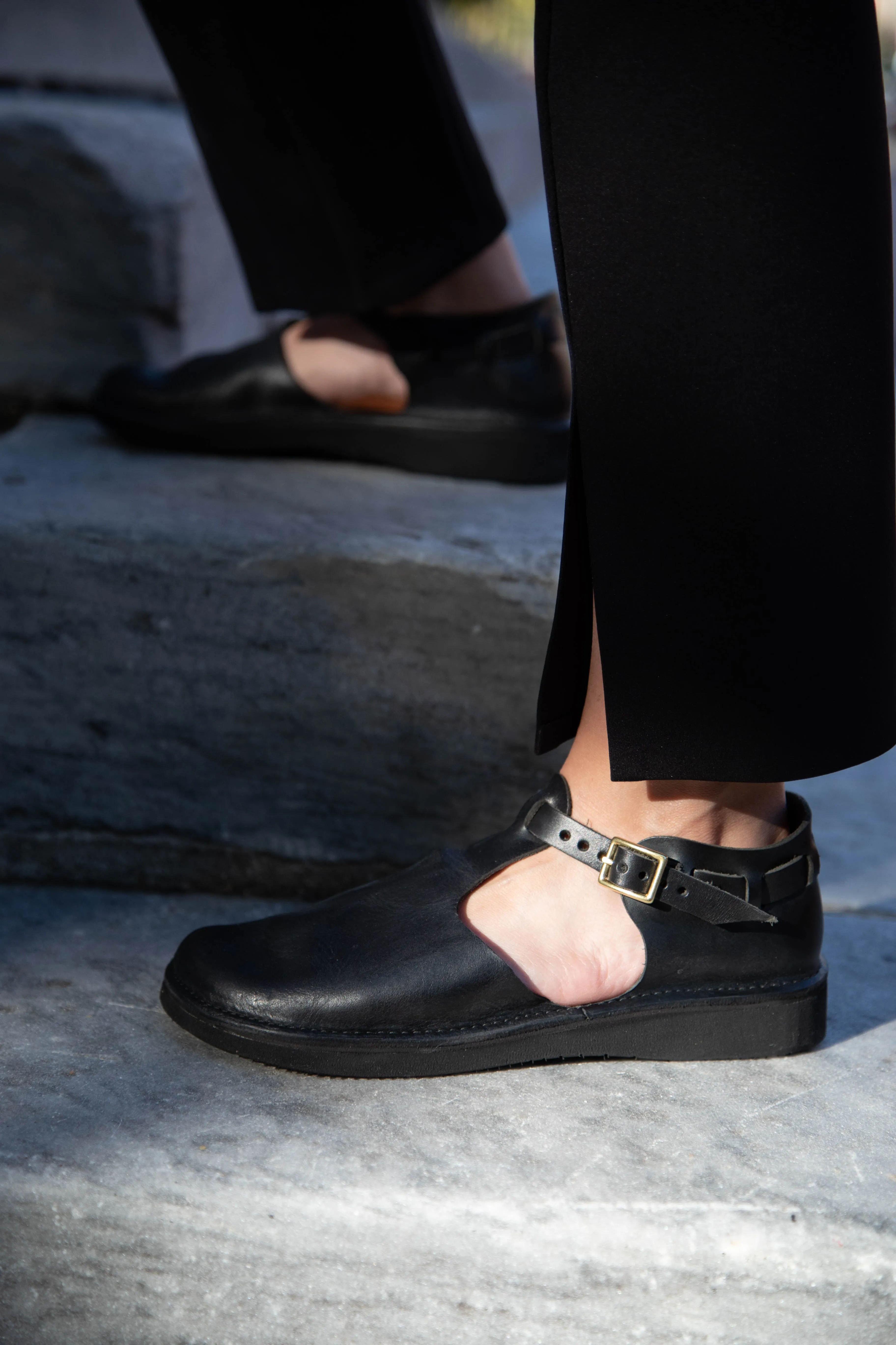 Aurora Shoes T-Strap in Black