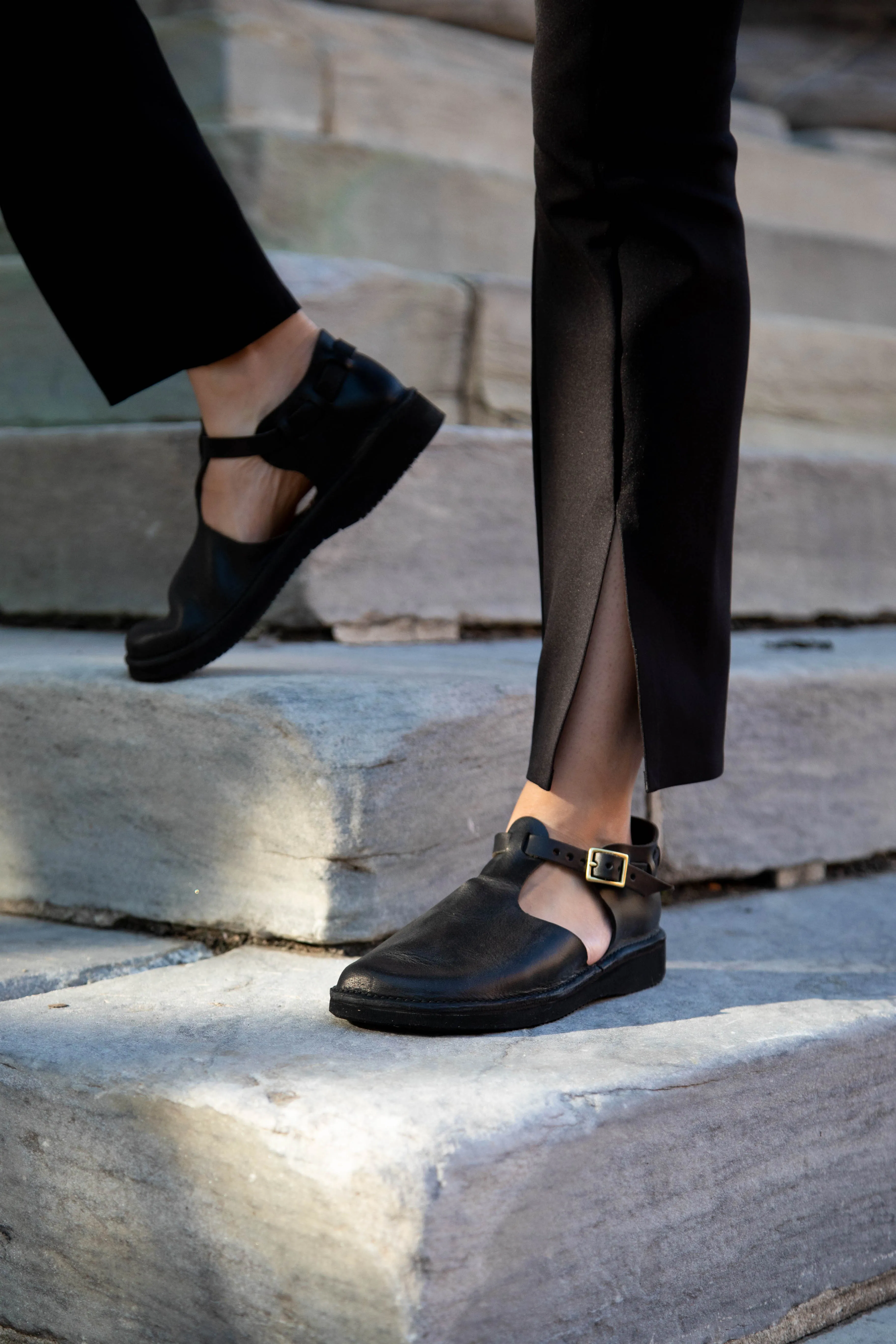 Aurora Shoes T-Strap in Black