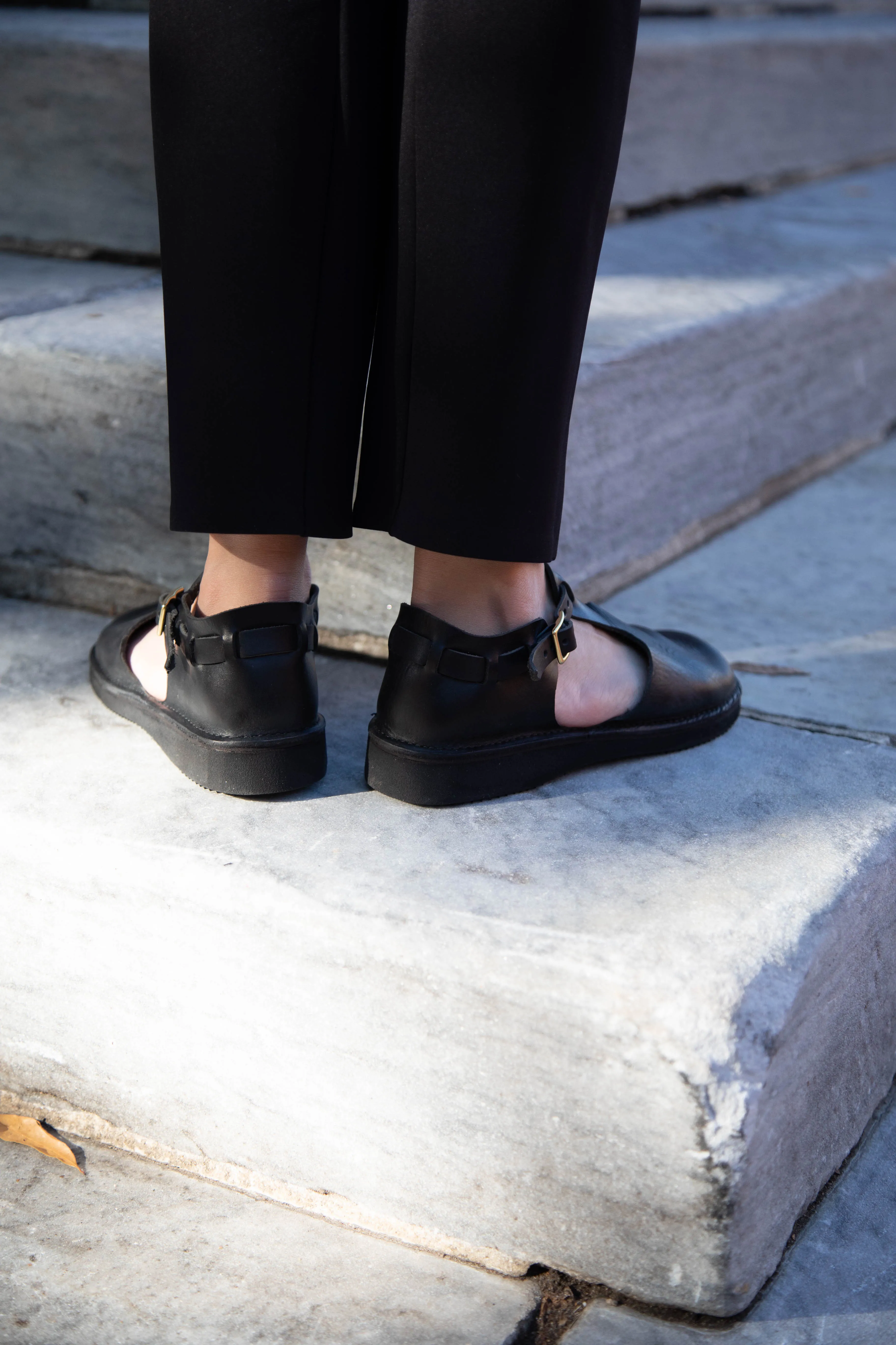 Aurora Shoes T-Strap in Black