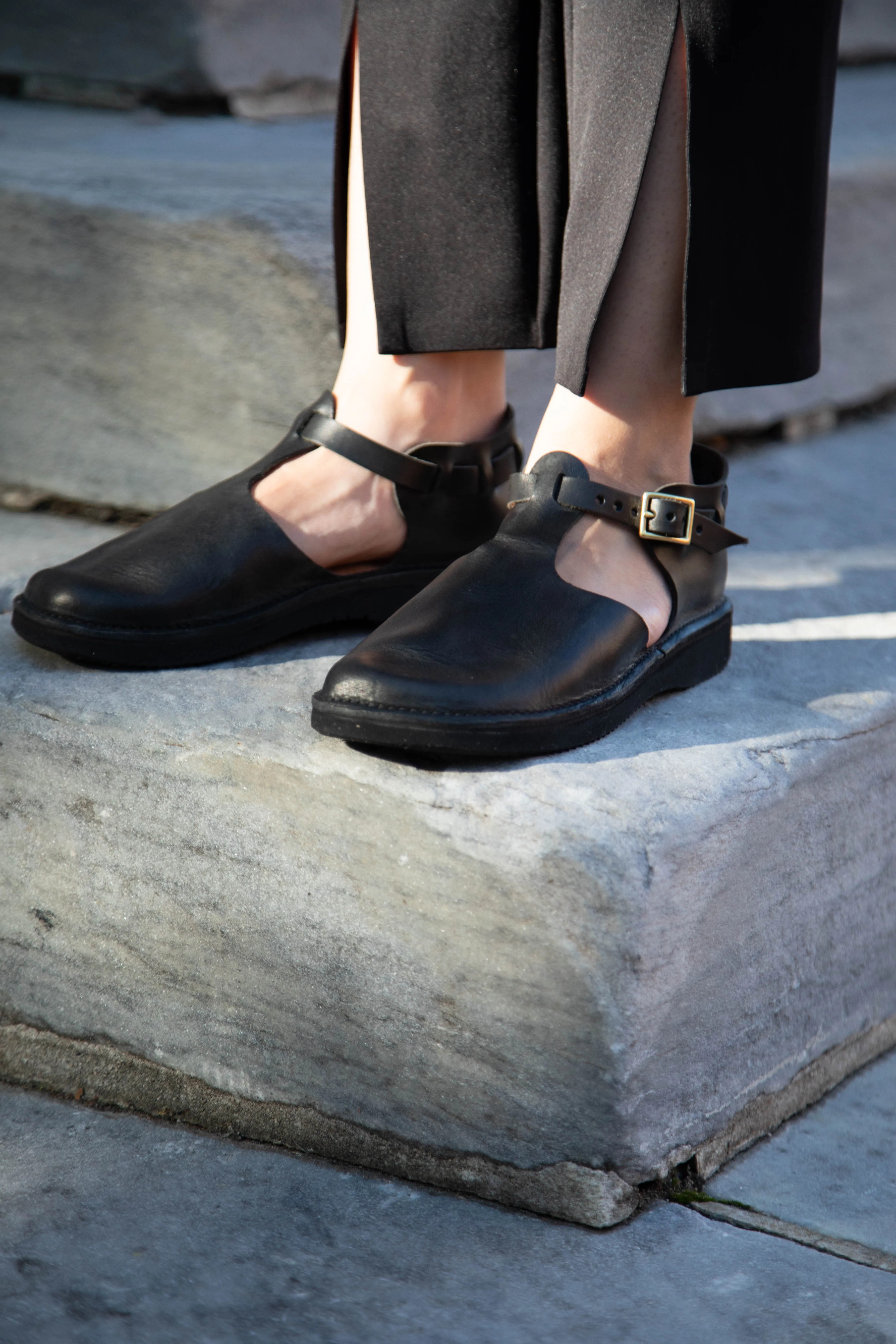 Aurora Shoes T-Strap in Black