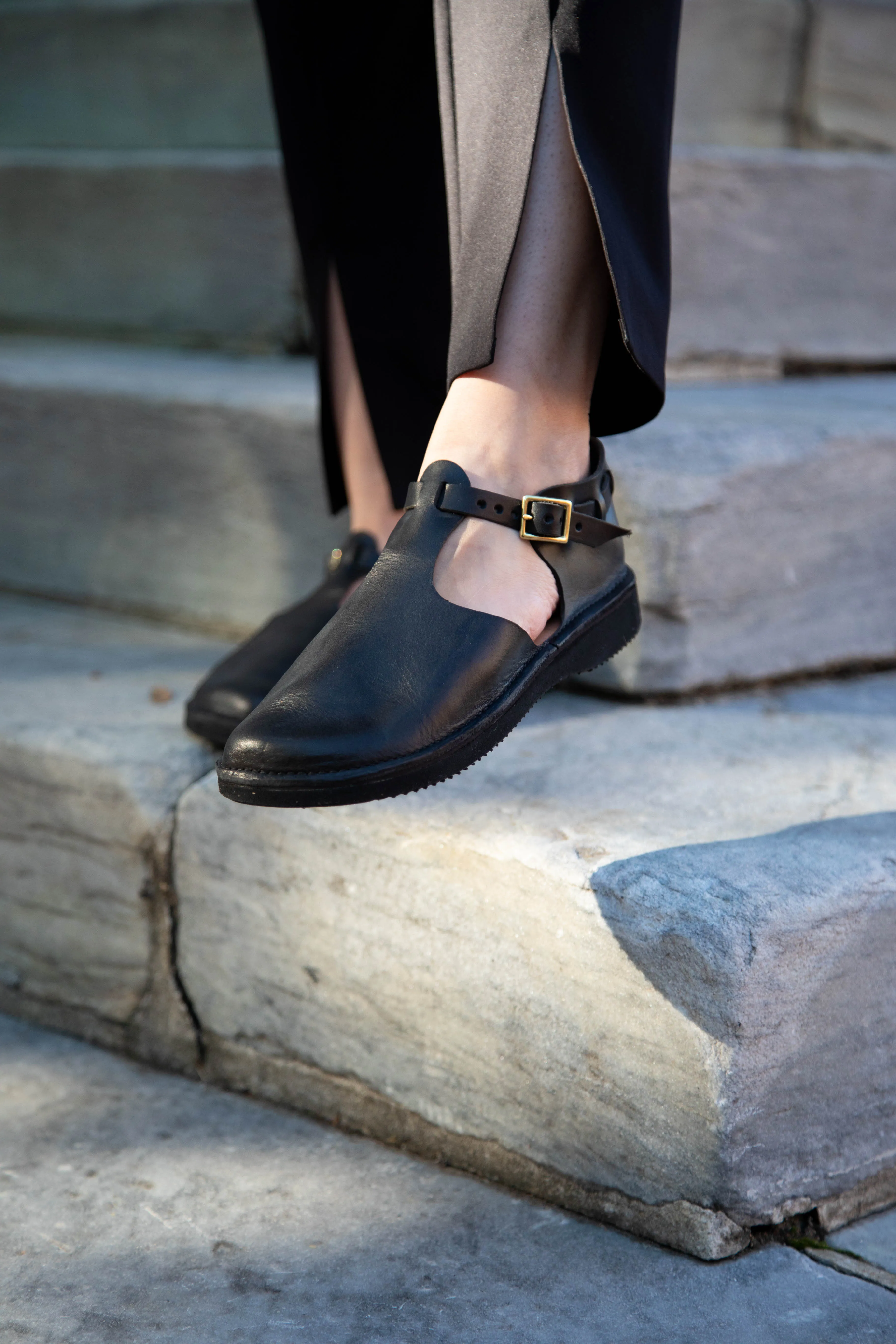 Aurora Shoes T-Strap in Black