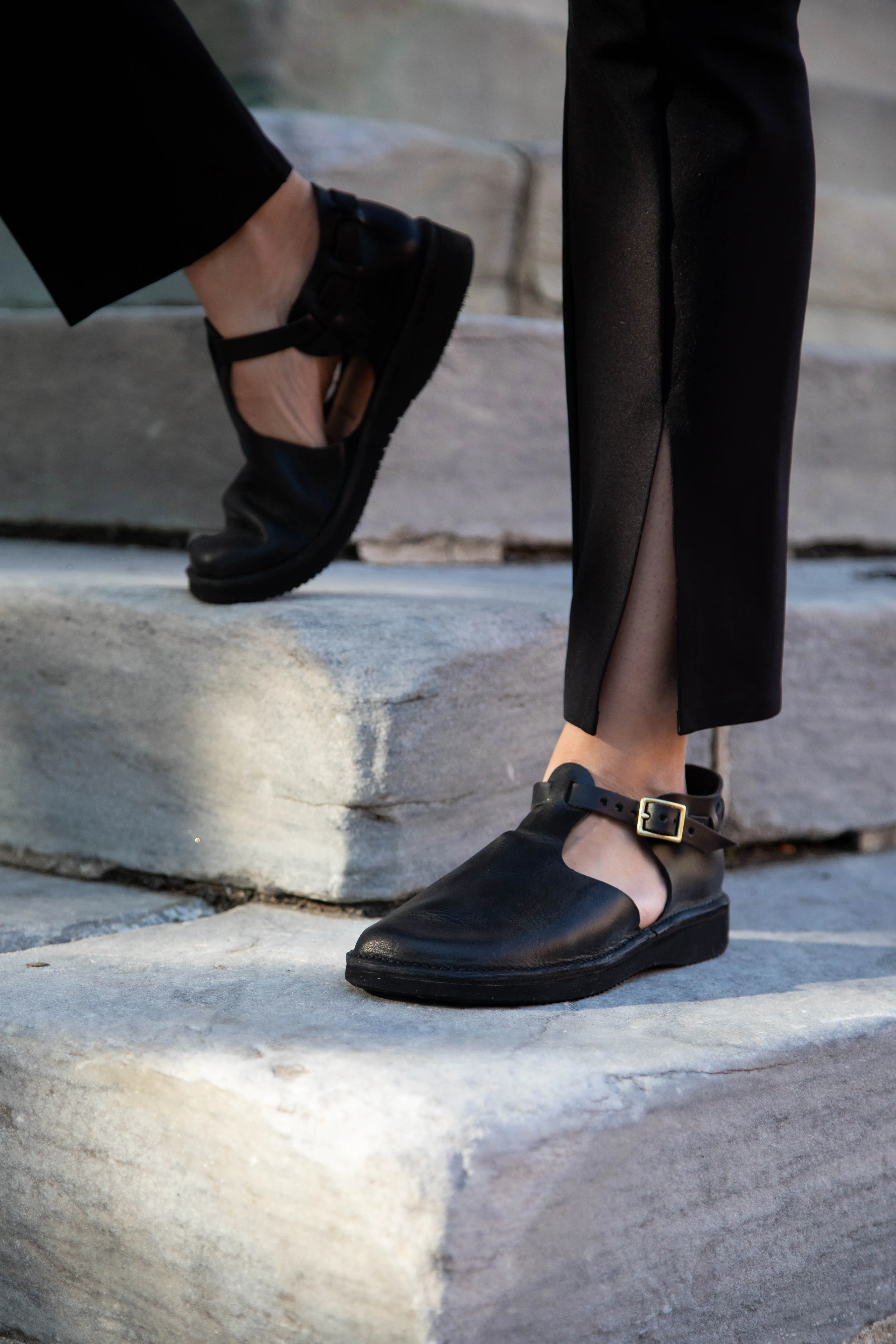 Aurora Shoes T-Strap in Black