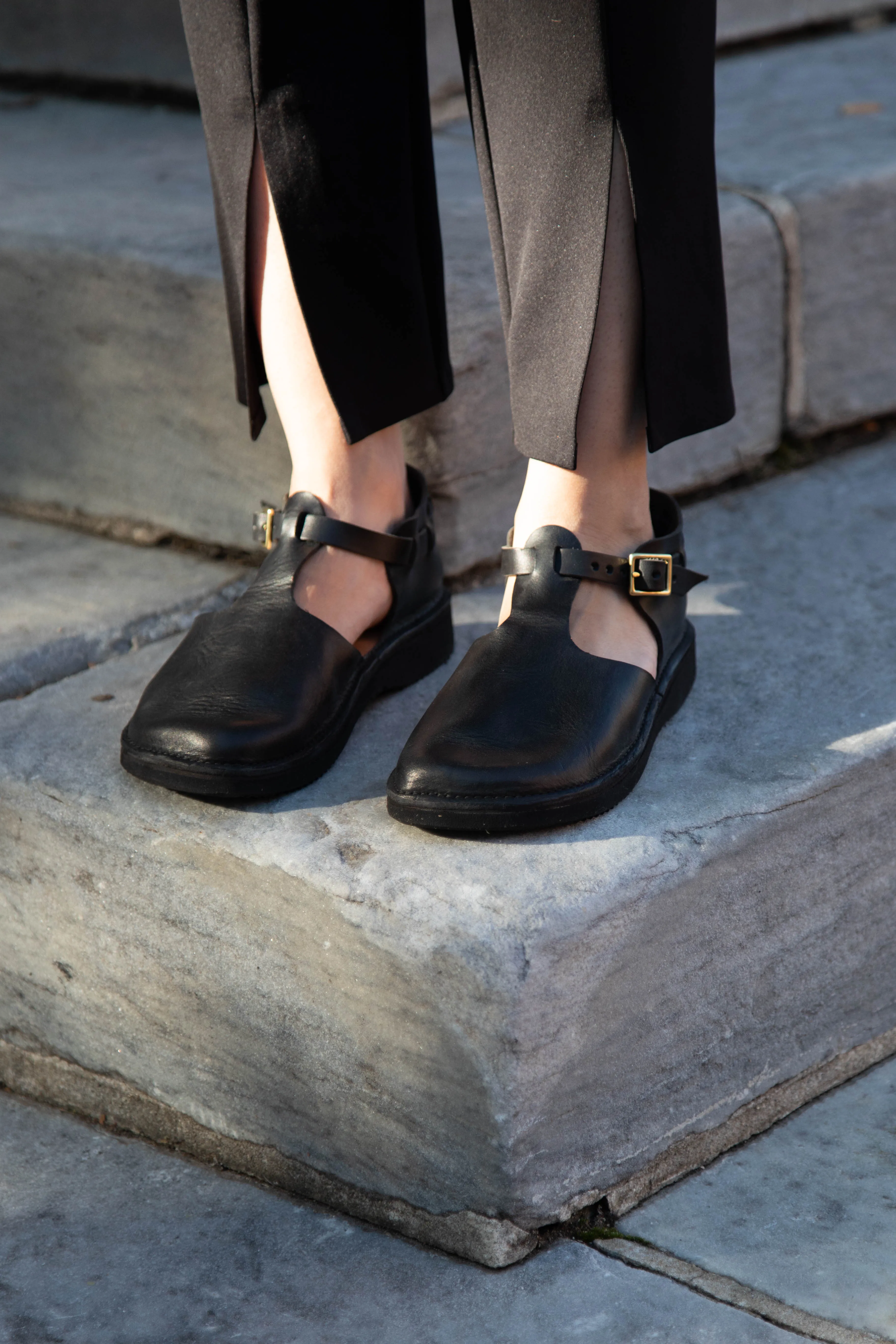Aurora Shoes T-Strap in Black