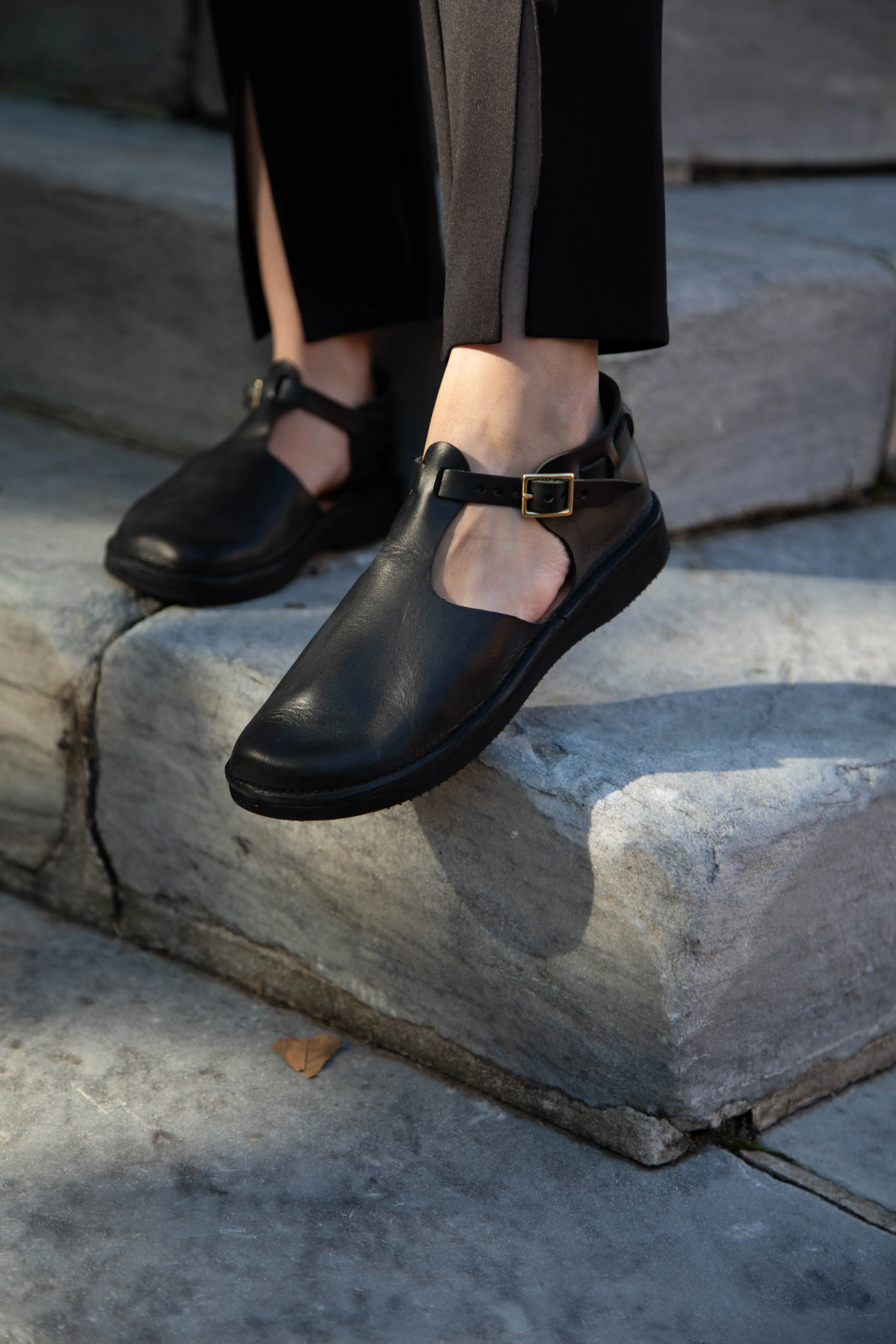 Aurora Shoes T-Strap in Black