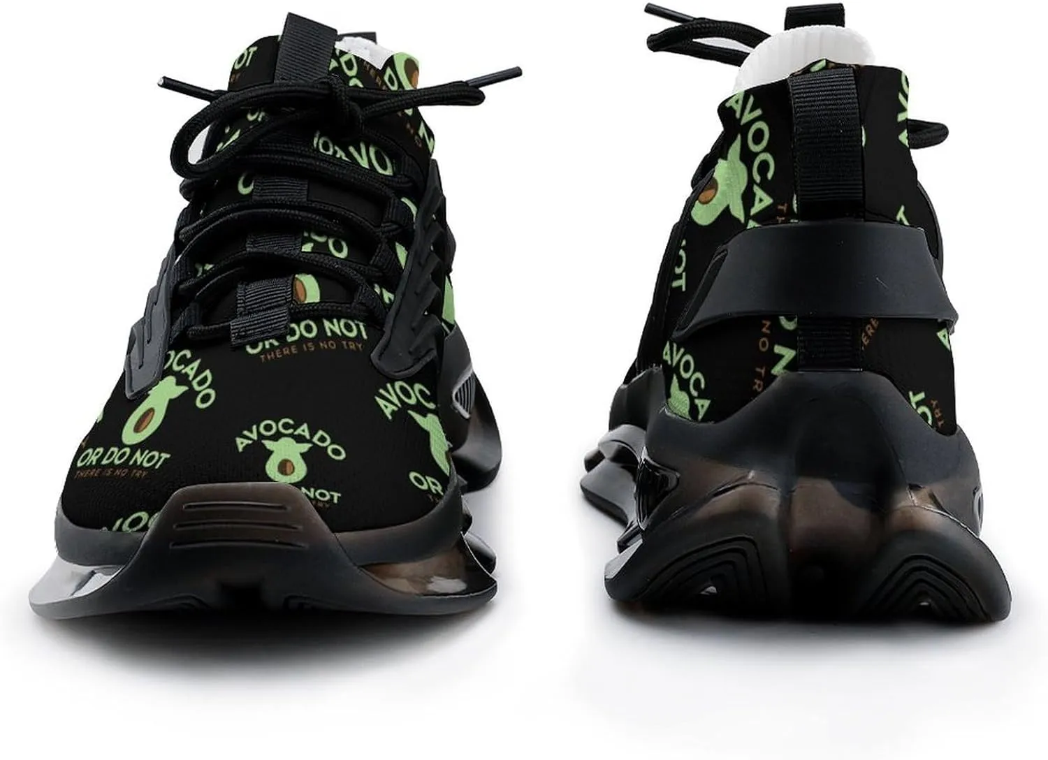 Avocado Cute Walking Shoes for Men Lightweight Tennis Fashion Elastic Sports Shoes Cushion Basketball Shoes