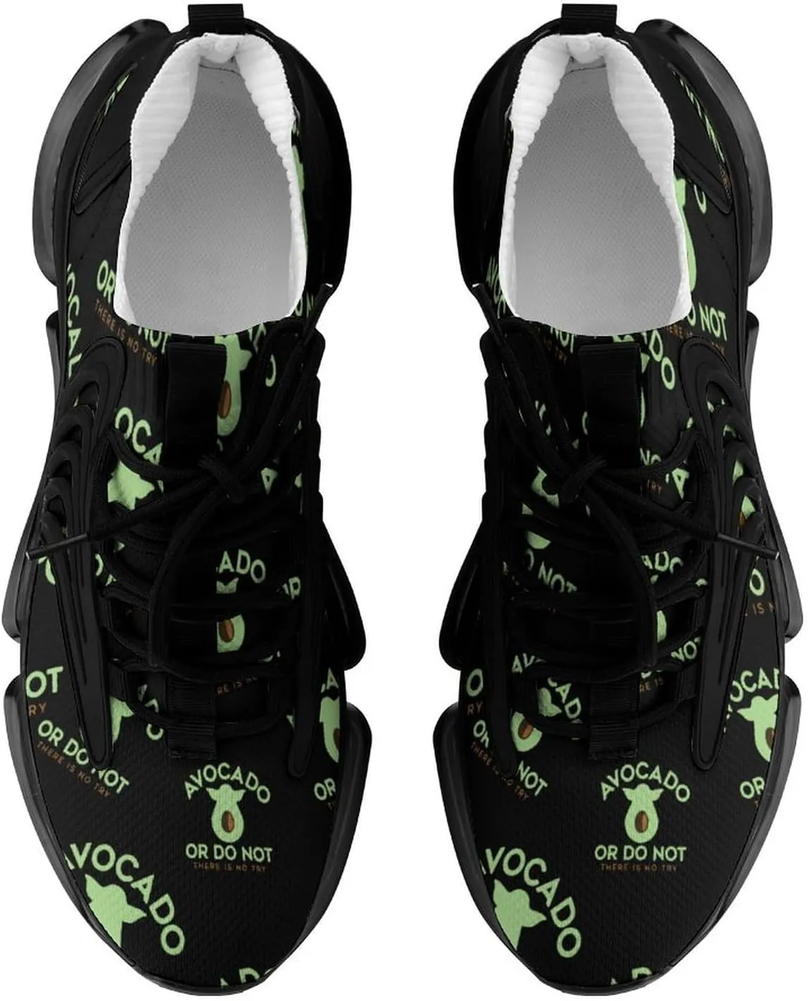 Avocado Cute Walking Shoes for Men Lightweight Tennis Fashion Elastic Sports Shoes Cushion Basketball Shoes