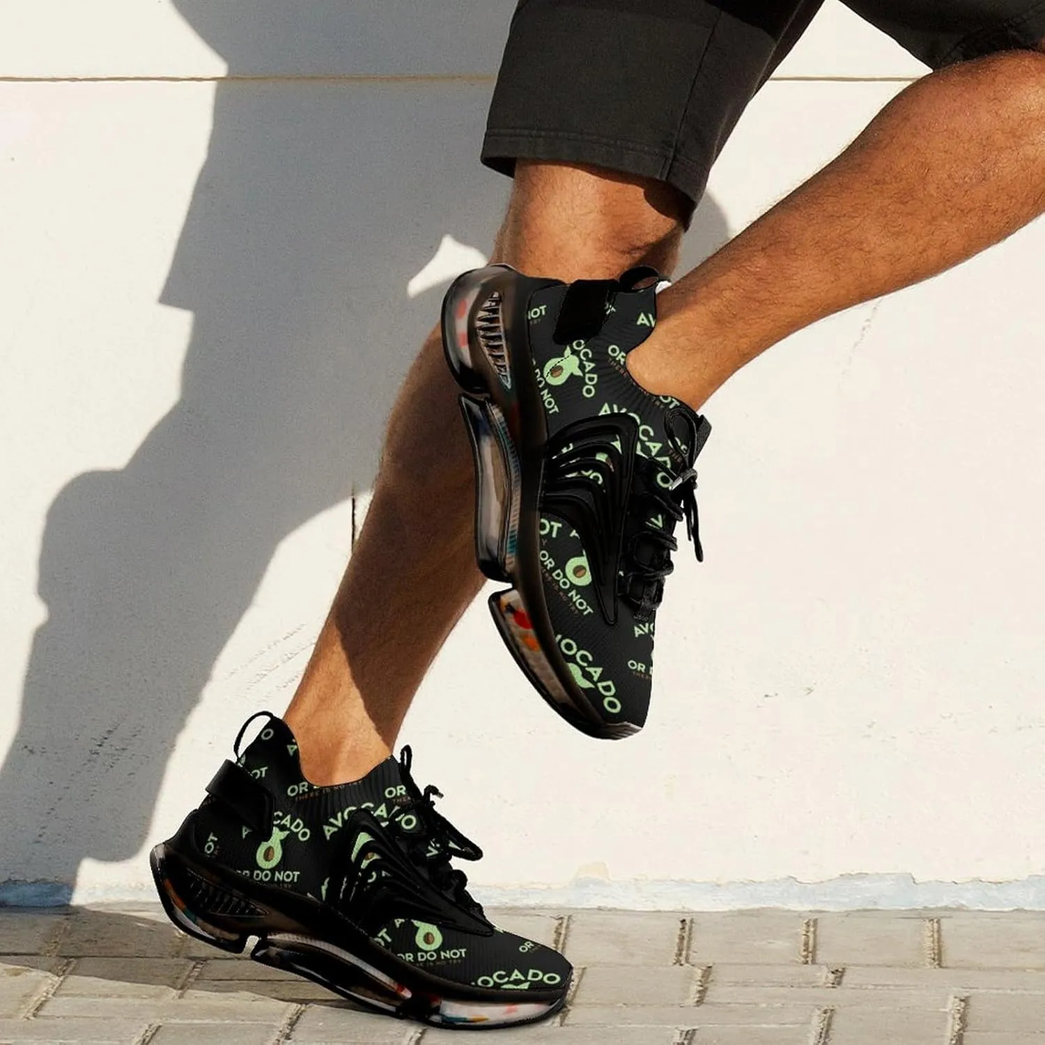 Avocado Cute Walking Shoes for Men Lightweight Tennis Fashion Elastic Sports Shoes Cushion Basketball Shoes