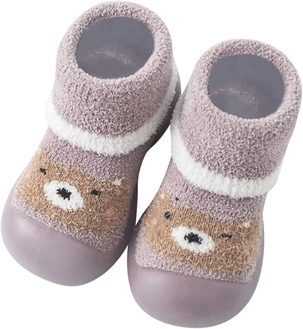 Baby Shoes,Toddler Kids Infant Boys Girls Shoes First Walkers Thickened Warm Cute Cartoon Socks Shoes Antislip Shoes