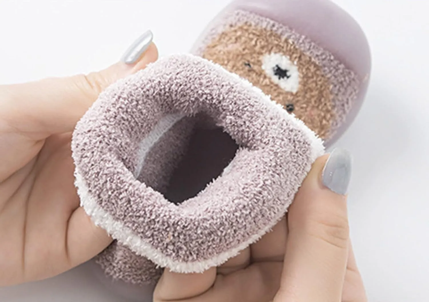 Baby Shoes,Toddler Kids Infant Boys Girls Shoes First Walkers Thickened Warm Cute Cartoon Socks Shoes Antislip Shoes