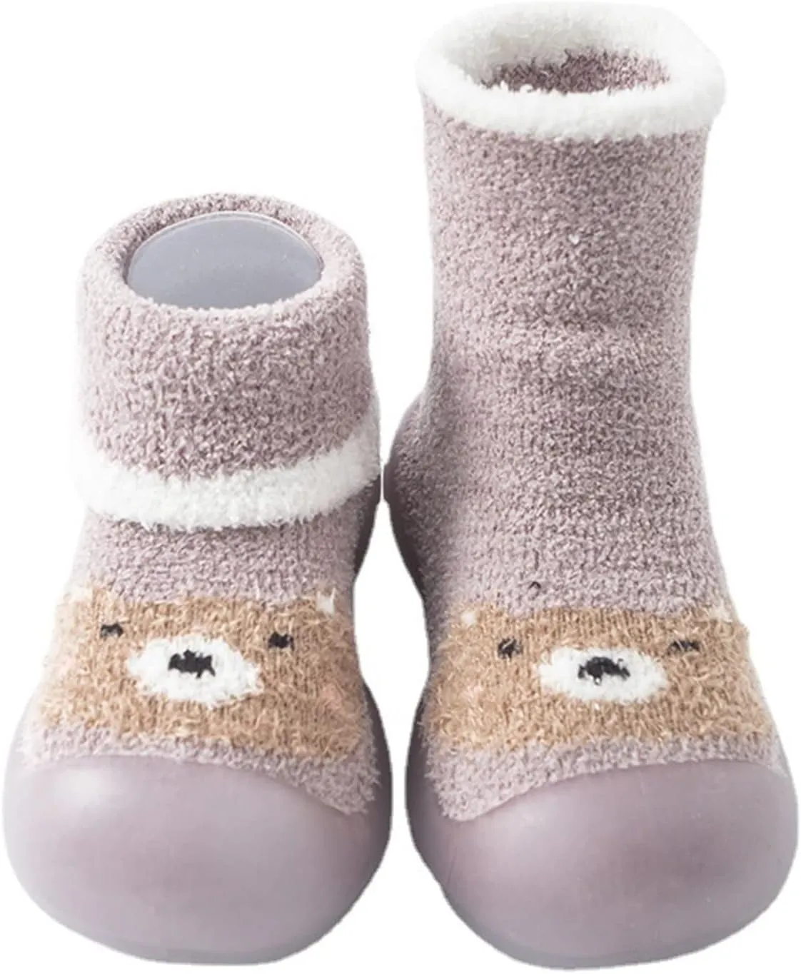 Baby Shoes,Toddler Kids Infant Boys Girls Shoes First Walkers Thickened Warm Cute Cartoon Socks Shoes Antislip Shoes