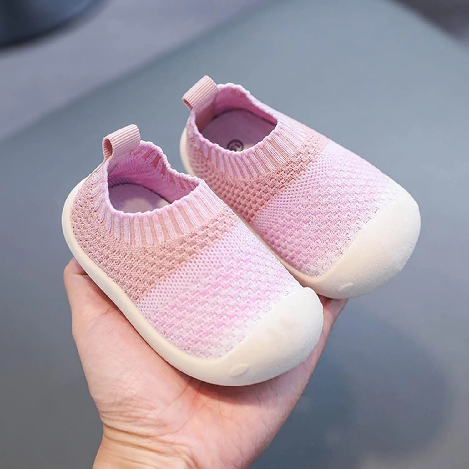 Baby Sneakers Girls Boys Lightweight Breathable Mesh First Walkers Shoes Warm Elastic Sock Shoes Indoor Outdoor