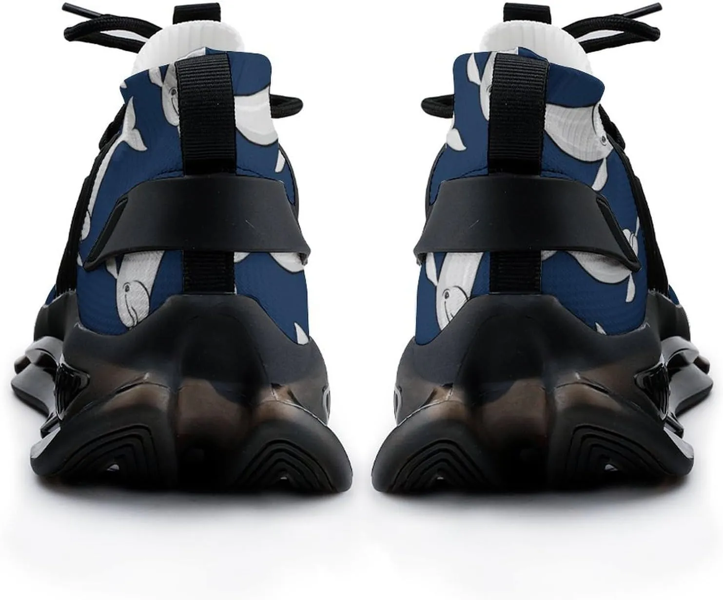 Beluga Whale Walking Shoes for Men Lightweight Tennis Fashion Elastic Sports Shoes Cushion Basketball Shoes