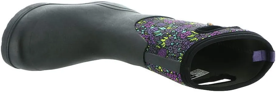 BOGS Women's Tall Nw Neo-Classic Mid Waterproof Rain Boot, Garden Print-Black Multi, 7 M
