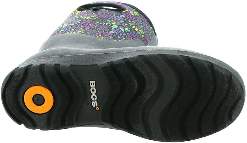 BOGS Women's Tall Nw Neo-Classic Mid Waterproof Rain Boot, Garden Print-Black Multi, 7 M