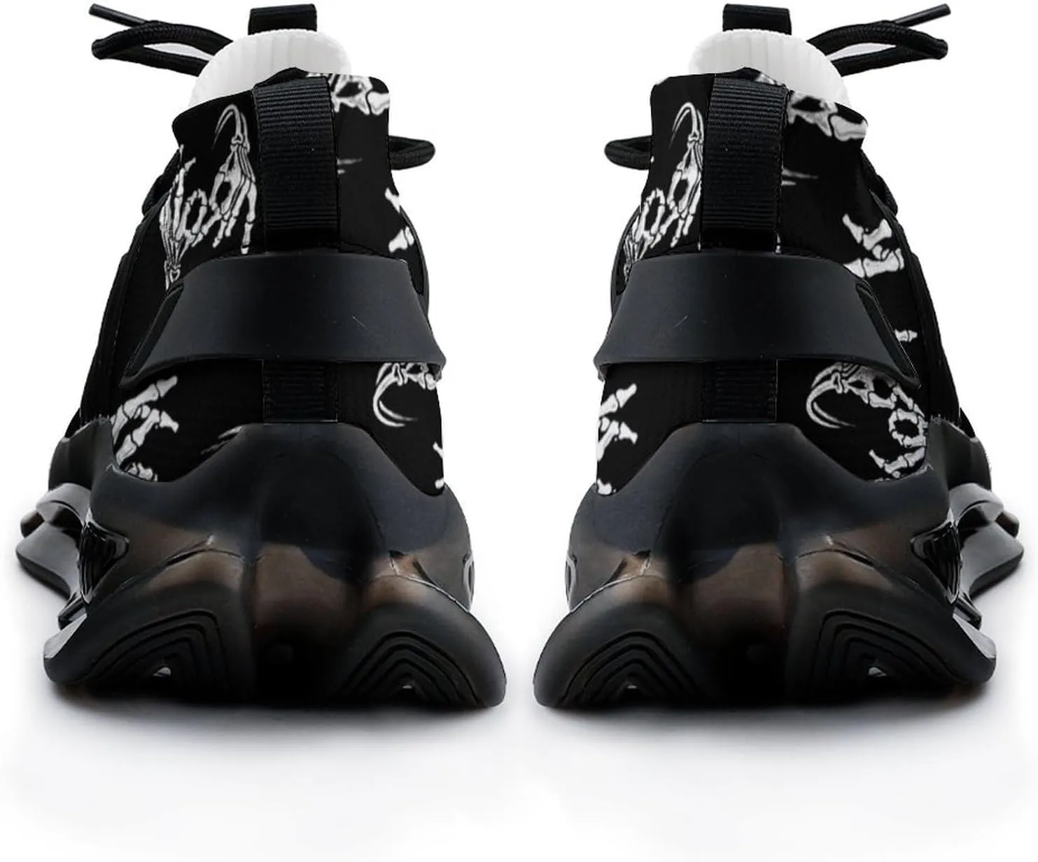 Bone Skeleton Hand Walking Shoes for Men Lightweight Tennis Fashion Elastic Sports Shoes Cushion Basketball Shoes
