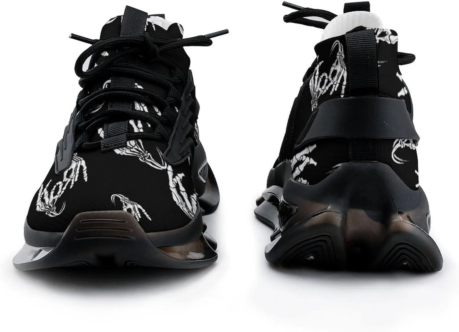 Bone Skeleton Hand Walking Shoes for Men Lightweight Tennis Fashion Elastic Sports Shoes Cushion Basketball Shoes