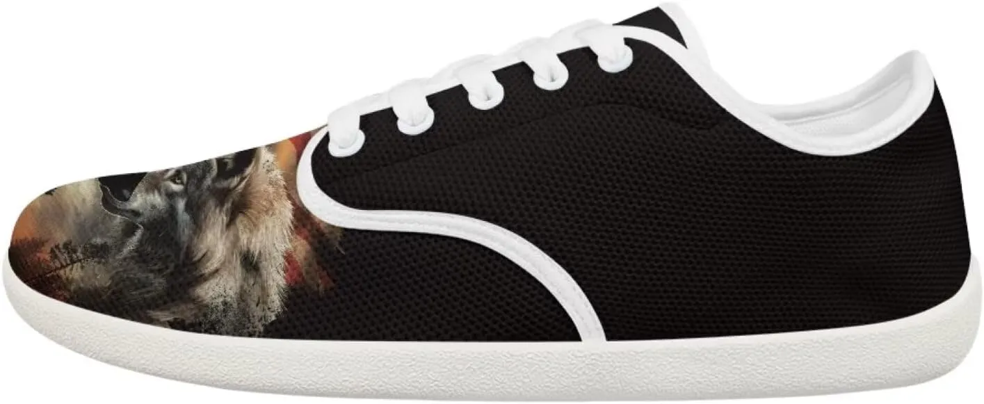 chaqlin Athletic Dress Shoes for Men Animal Print Low Top Sneaker Fashion Classic Lace Up Tennis Breathable Shoe