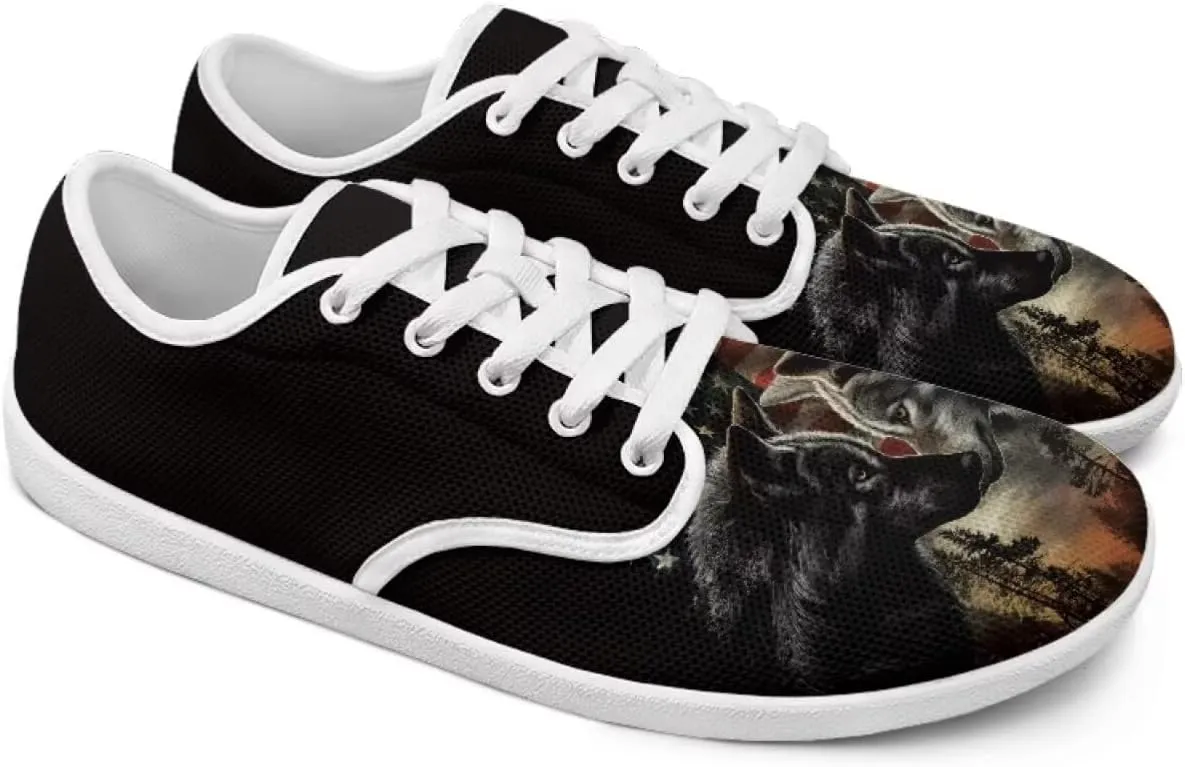 chaqlin Athletic Dress Shoes for Men Animal Print Low Top Sneaker Fashion Classic Lace Up Tennis Breathable Shoe