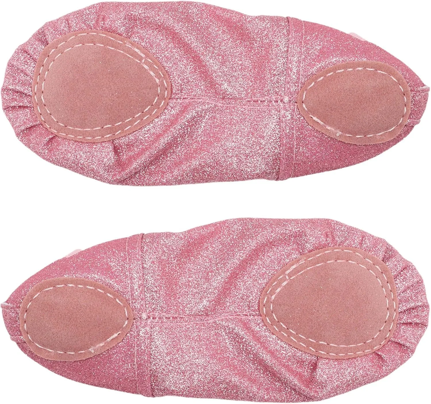 Children's Glitter Ballet Slippers with Bow - Soft Sole Non-Slip for Recitals & Competitions