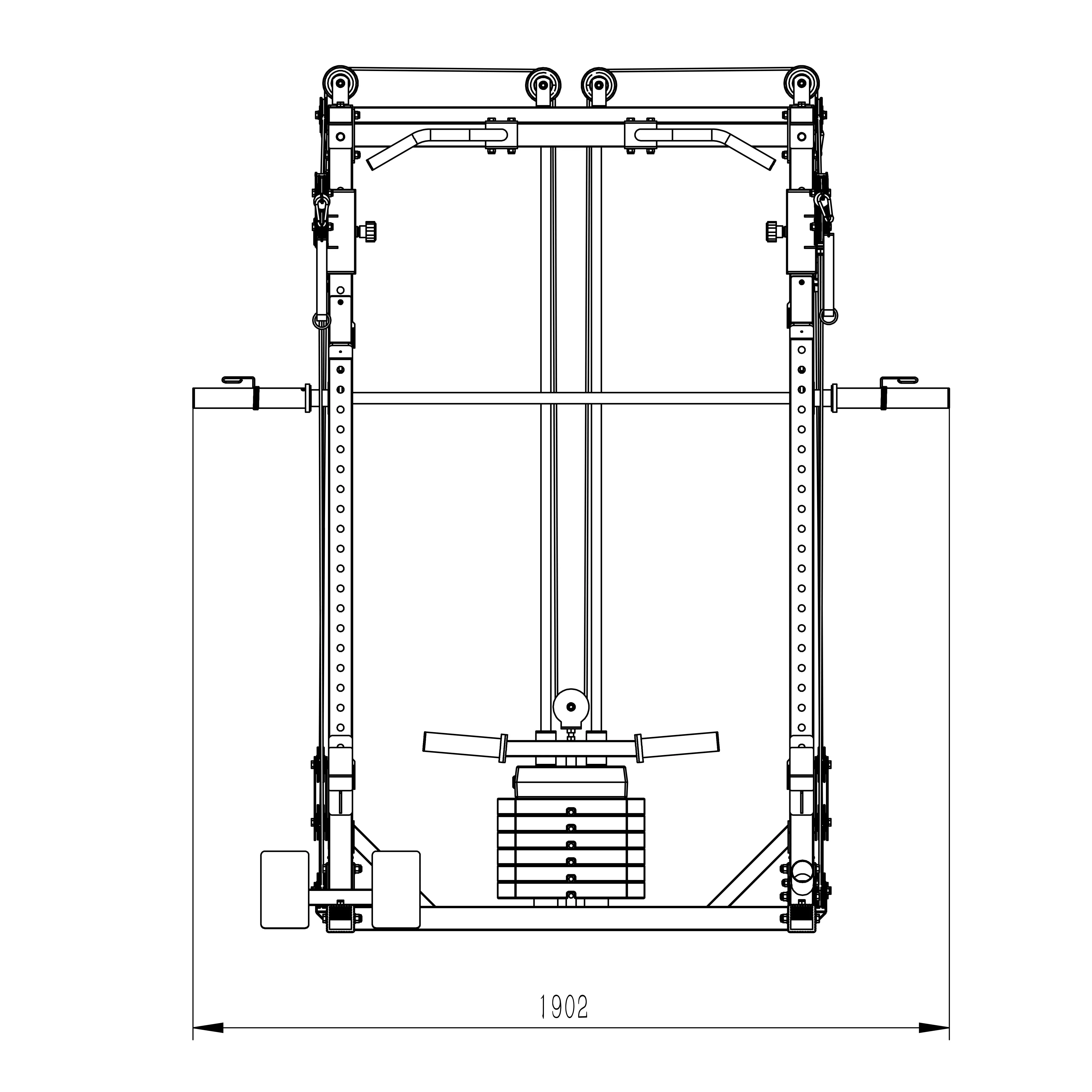 Commercial Grade Smith Machine With Weights Squat Rack Crossover Machine