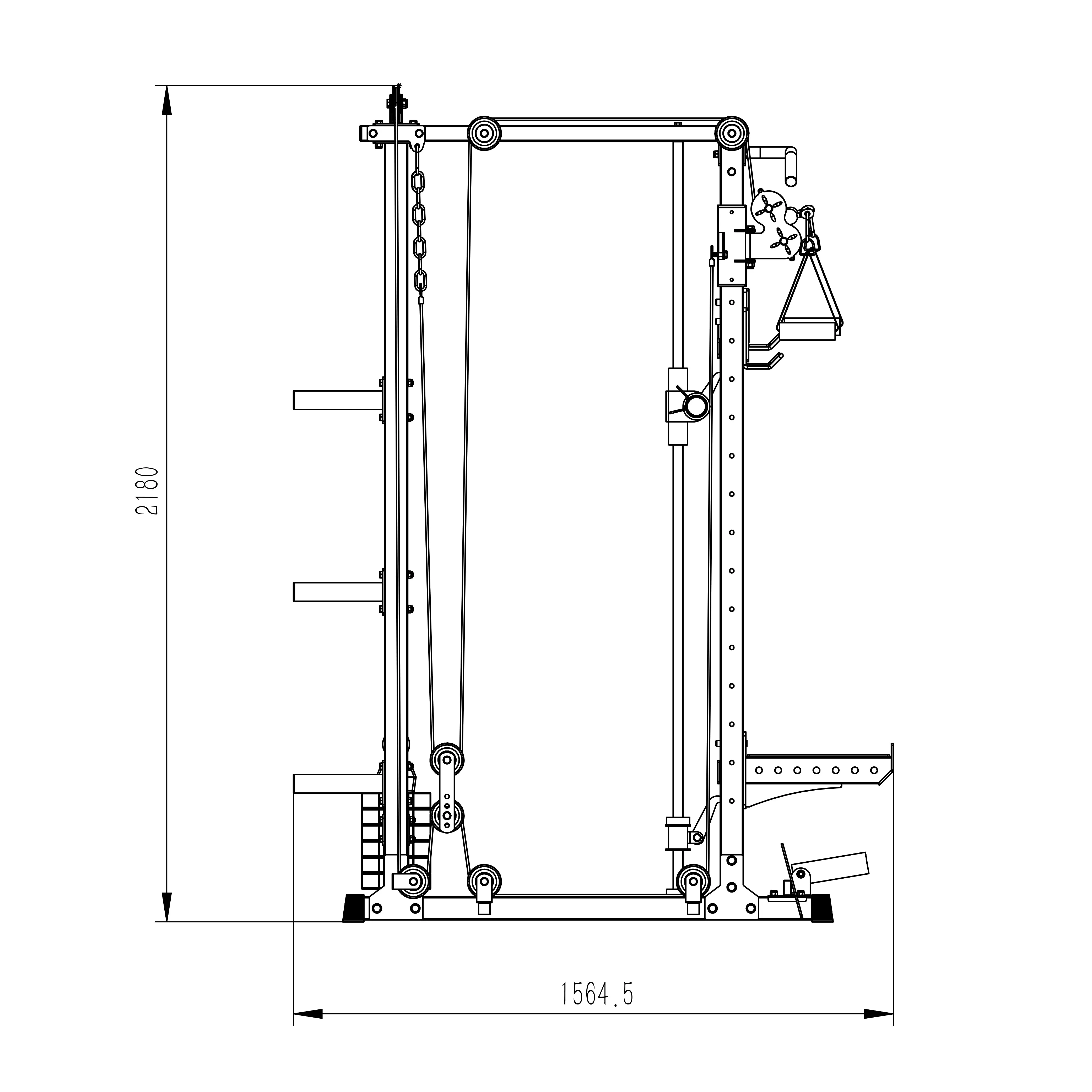 Commercial Grade Smith Machine With Weights Squat Rack Crossover Machine