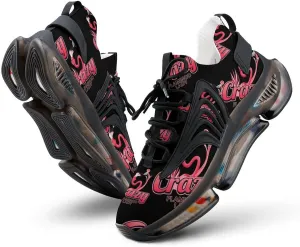 Crazy Flamingo Lady Walking Shoes for Men Lightweight Tennis Fashion Elastic Sports Shoes Cushion Basketball Shoes