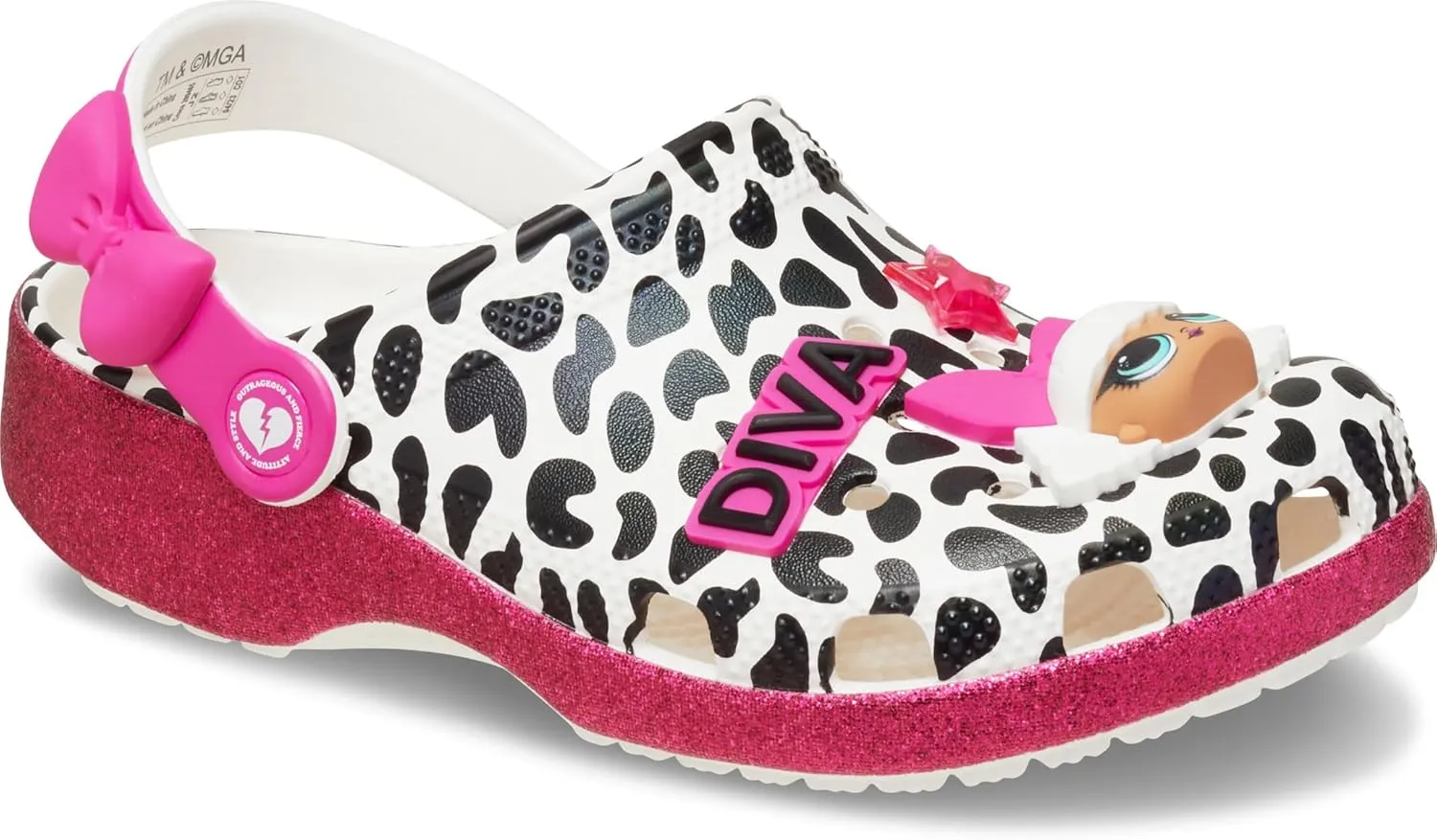 Crocs Kids LOL Surprise Diva Classic Toddler Clogs  Glitter Outsole  EVA Outsole & Midsole  Crocs Comfort