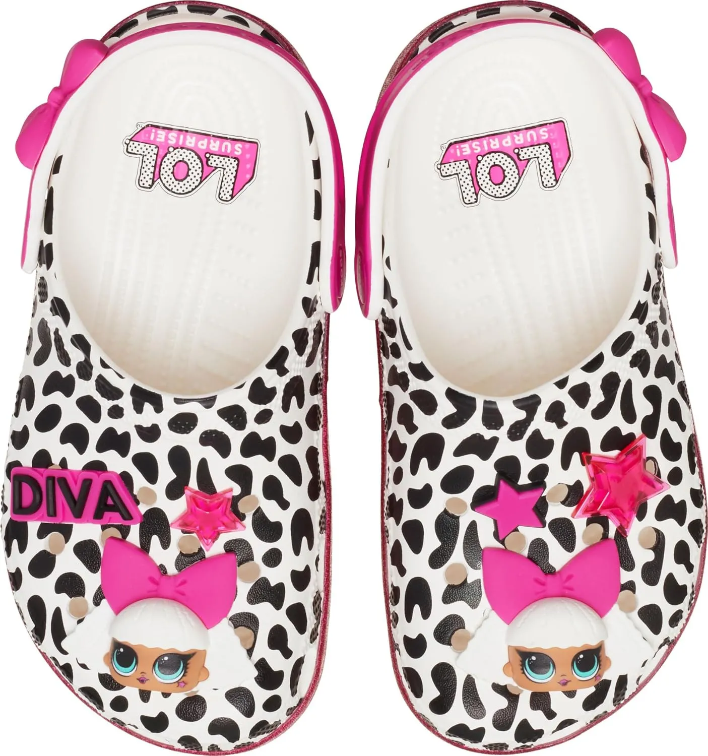 Crocs Kids LOL Surprise Diva Classic Toddler Clogs  Glitter Outsole  EVA Outsole & Midsole  Crocs Comfort