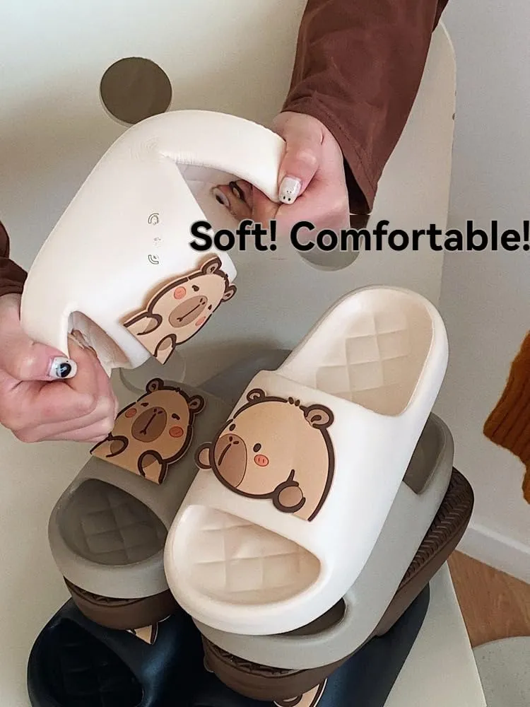 Cute Animal Capybara Slippers Womens Sandals Cloud Funny Slippers House Shoes Shower Shoes Indoor Outdoor