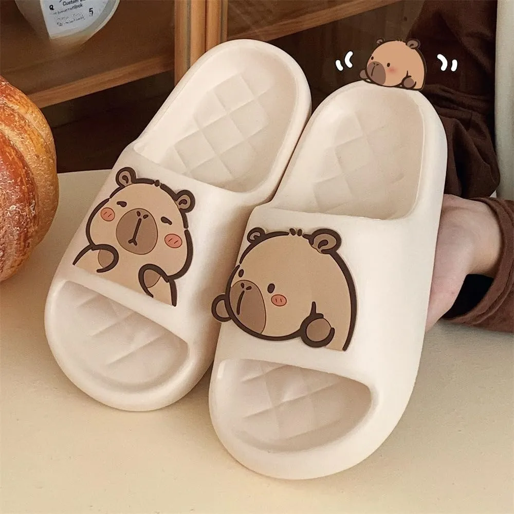 Cute Animal Capybara Slippers Womens Sandals Cloud Funny Slippers House Shoes Shower Shoes Indoor Outdoor