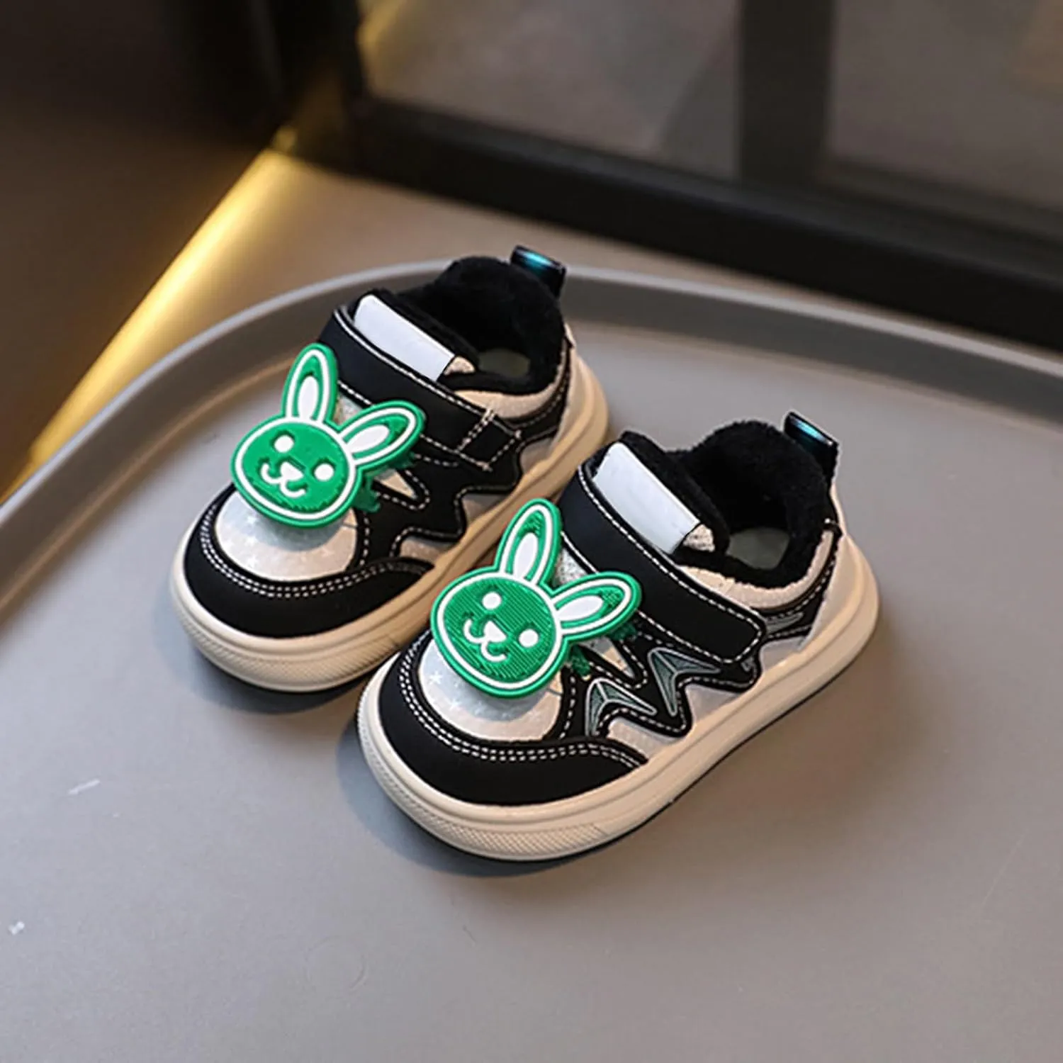 Cute Bunny Sneakers for Infant Girls Boys, Baby Toddler Flat Walking Shoes Lightweight Soft Sport Shoes Toddler Girl