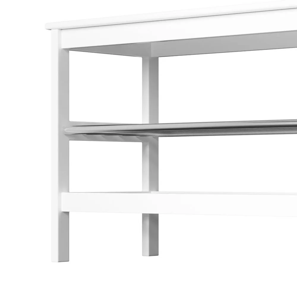 Danoz Furniture - Artiss Shoe Rack Cabinet Bamboo Bench 10 Paris White
