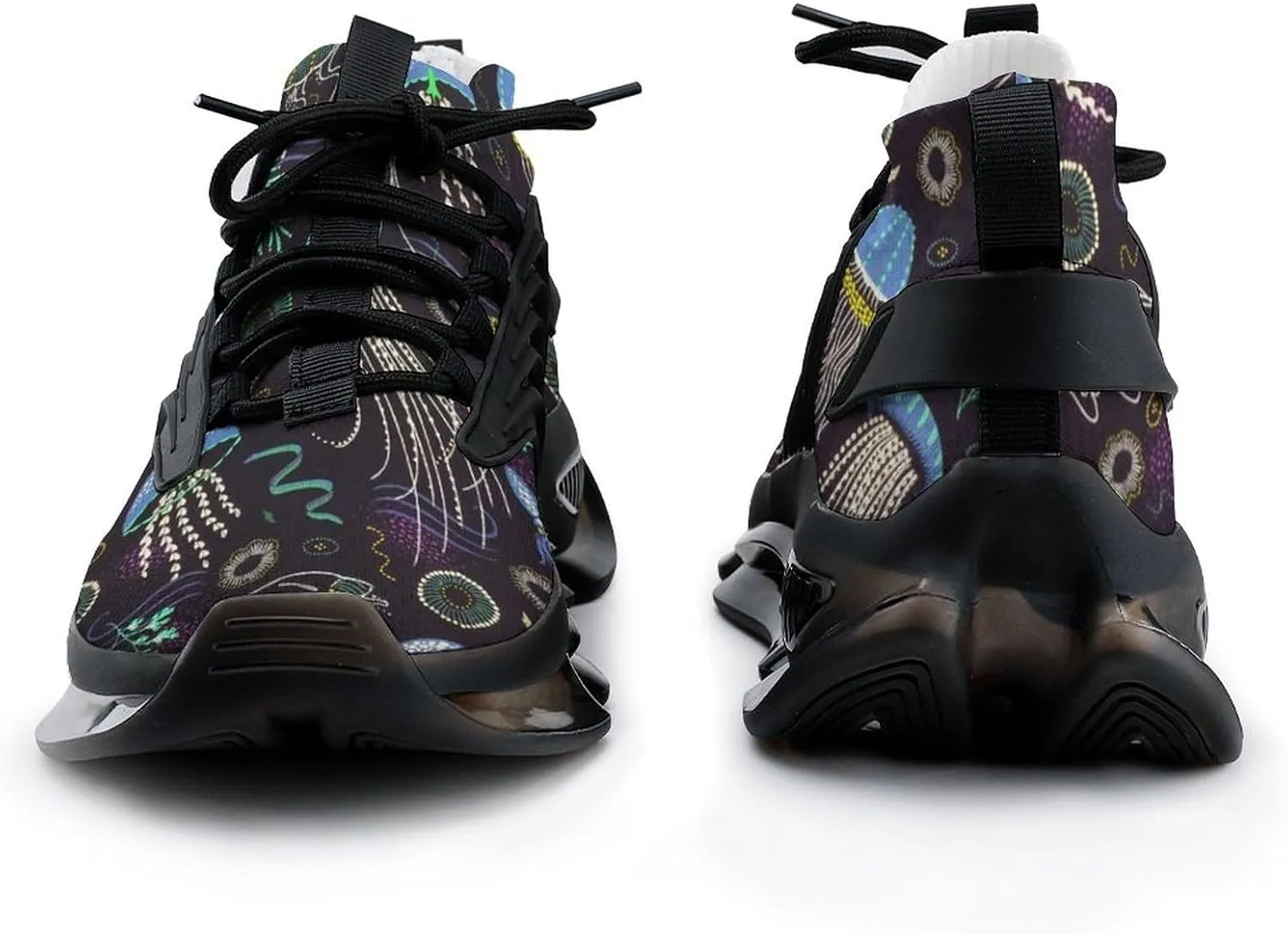 Deep Sea Jellyfish Walking Shoes for Men Lightweight Tennis Fashion Elastic Sports Shoes Cushion Basketball Shoes