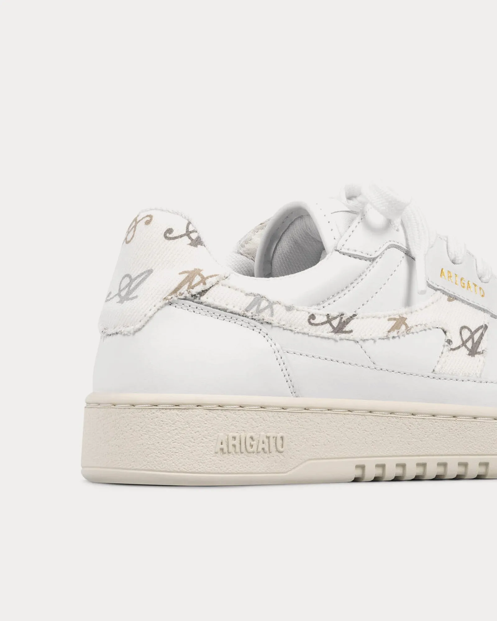 Dice-A Monogram '10 year Anniversay' White / Beige Low Top Sneakers