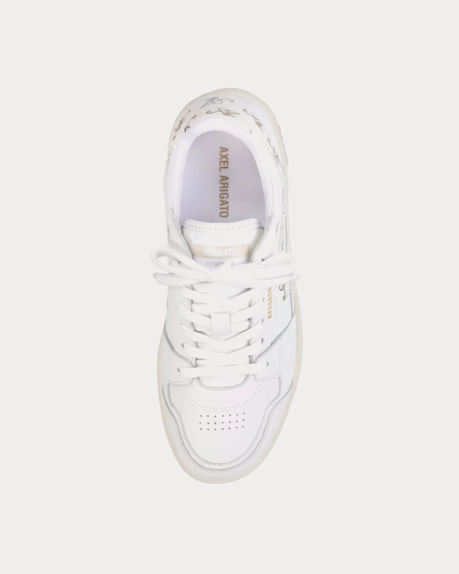 Dice-A Monogram '10 year Anniversay' White / Beige Low Top Sneakers