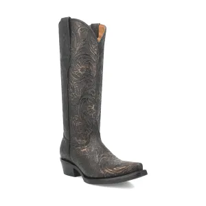 Dingo Womens Bellona Black Leather Cowboy Boots 8 M
