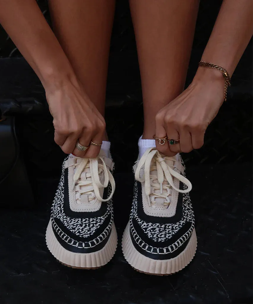 Dolen Sneakers - Black/ White Woven
