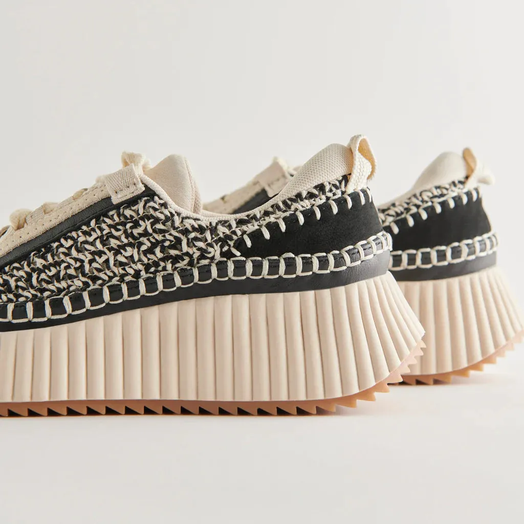 Dolen Sneakers - Black/ White Woven