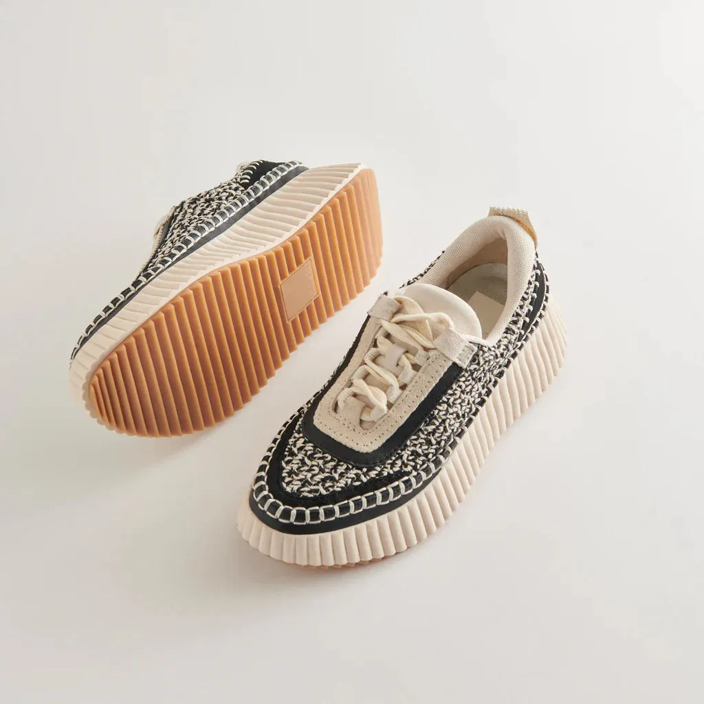 Dolen Sneakers - Black/ White Woven