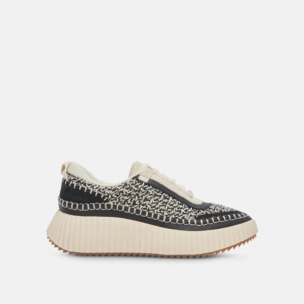 Dolen Sneakers - Black/ White Woven