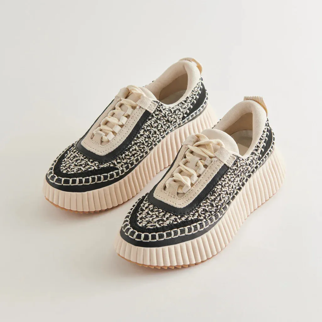 Dolen Sneakers - Black/ White Woven