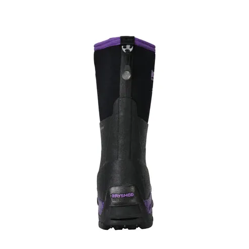 Dryshod Women's Arctic Storm Mid Boot - Black/Purple